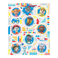 Colorful Paw Patrol sticker sheet with cartoon dog faces birthday theme from Parte Haus party supply store in Bethesda MD