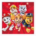 Red Paw Patrol napkin with cartoon puppies for birthday from Parte Haus party supply store in Bethesda Maryland