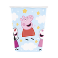 Blue Peppa Pig paper cup with stars and clouds for kids birthday from Parte Haus party supply store in Bethesda MD