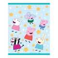 Blue Peppa Pig themed favor bag with stars for kids birthday from Parte Haus party supply store in Bethesda MD