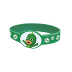 Green kids bracelet with cartoon character and mask icons for birthday at Parte Haus party supply store in Bethesda MD