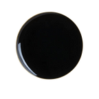 Black plate with metallic rim dinnerware for elegant events from Parte Haus party supply store in Bethesda MD