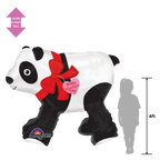 Black and white panda bear balloon with red bow and Happy Valentine's Day tag for Valentine theme from Parte Haus party supply store in Bethesda MD