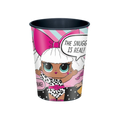 Pink LOL Surprise plastic cup with cartoon doll and speech bubble for kids birthday from Parte Haus party supply store in Bethesda MD