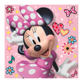 Pink Minnie Mouse napkin with polka dots and hearts birthday theme from Parte Haus party supply store in Bethesda MD