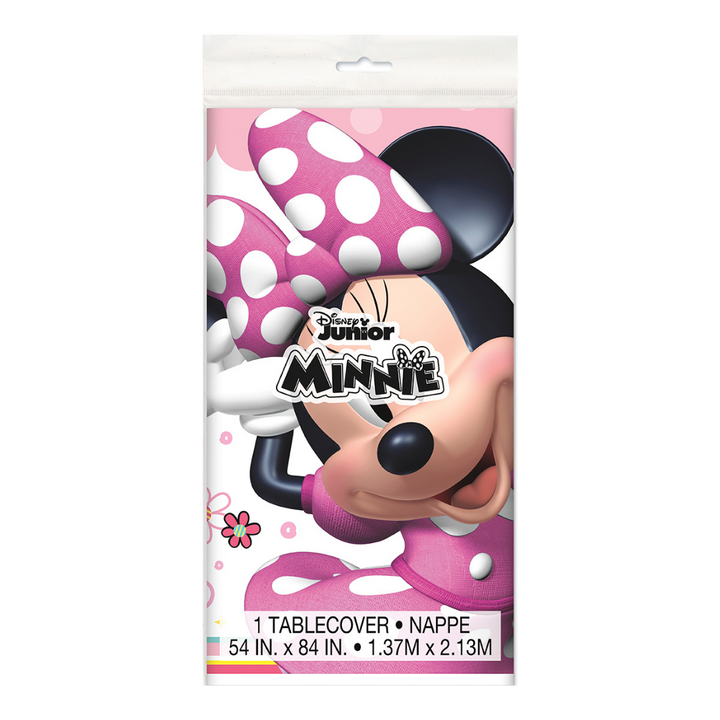 Pink Minnie Mouse Plastic Tablecover