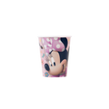 Pink Minnie Mouse paper cup with polka dots for kids birthday from Parte Haus party supply store in Bethesda MD