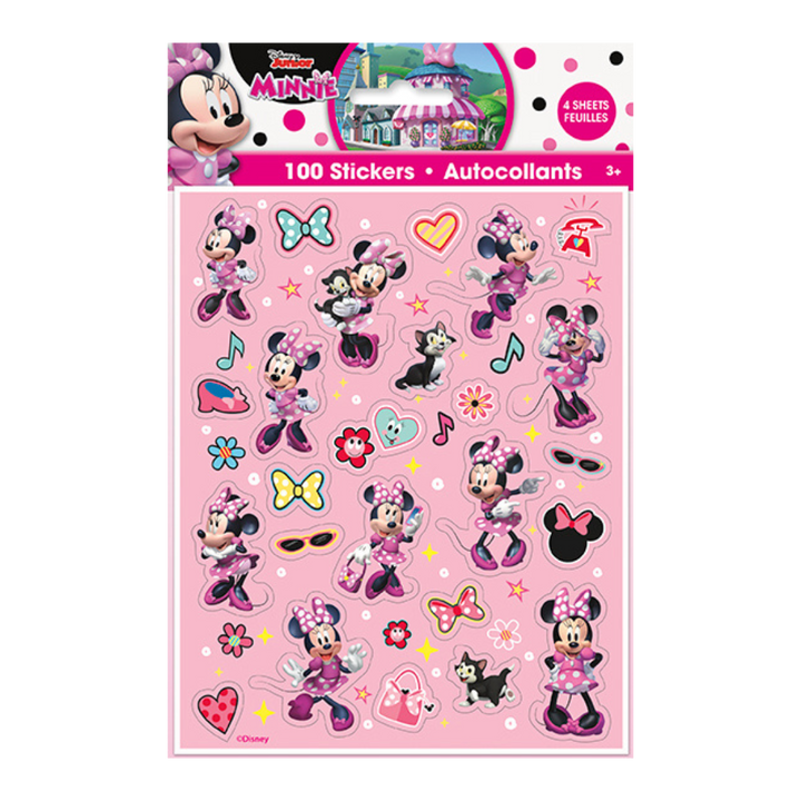 Minnie Mouse Sticker Sheets - 100 pcs