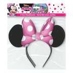 Pink polka dot Minnie Mouse ears headband for birthday theme from Parte Haus party supply store in Bethesda MD