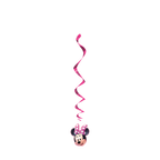 Pink Minnie Mouse swirl hanging decoration for kids birthday from Parte Haus party supply store in Bethesda MD