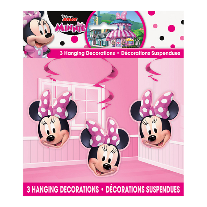 Minnie Mouse Hanging Swirl Decorations