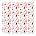 Pink Minnie Mouse napkin with bows hearts and sunglasses kids birthday from Parte Haus party supply store in Bethesda MD