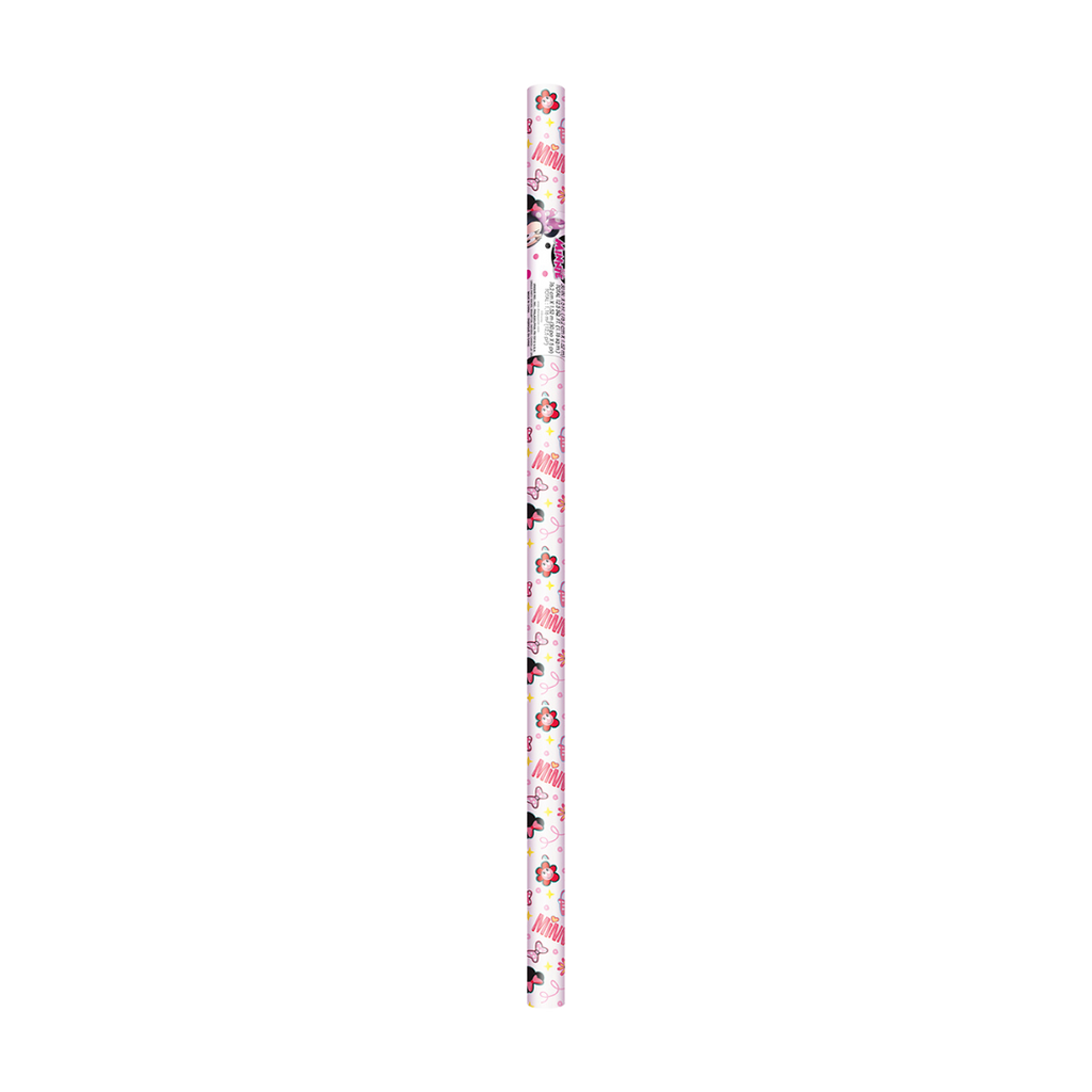 Pink Minnie Mouse pencil with cartoon faces and bows birthday theme from Parte Haus party supply store in Bethesda MD
