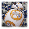 White and orange Star Wars paper napkin with droid robots for birthday from Parte Haus party supply store in Bethesda MD