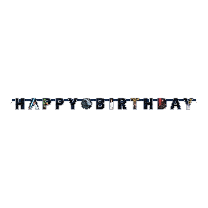 Navy Star Wars "Happy Birthday" Jointed Banner