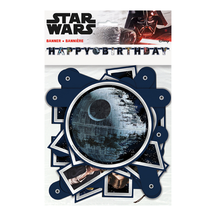 Navy Star Wars "Happy Birthday" Jointed Banner