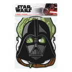 Black Star Wars Darth Vader and green Yoda masks for birthday from Parte Haus party supply store in Bethesda Maryland