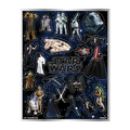 multicolor Star Wars sticker sheet with character and ship illustrations for birthday theme from Parte Haus party supply store in Bethesda MD