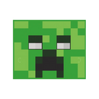 green Minecraft Creeper rectangular plate for birthday from Parte Haus party supply store in Bethesda MD