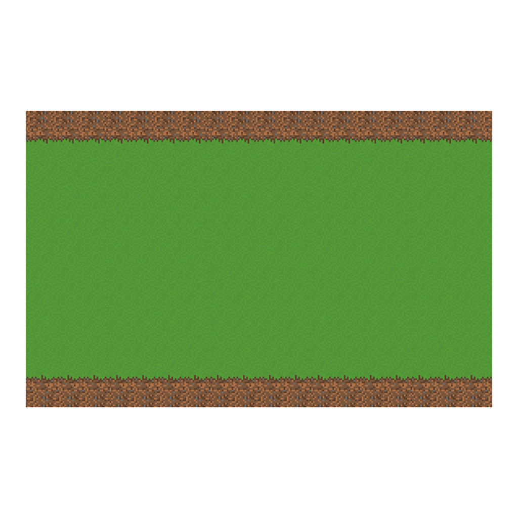 green brown rectangular tablecover with pixel grass design birthday theme from Parte Haus party supply store in Bethesda MD