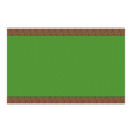 green brown rectangular tablecover with pixel grass design birthday theme from Parte Haus party supply store in Bethesda MD