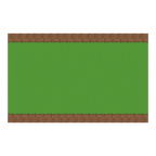 green brown rectangular tablecover with pixel grass design birthday theme from Parte Haus party supply store in Bethesda MD