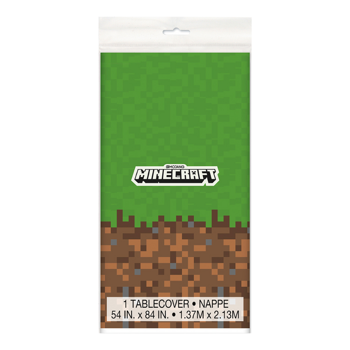 Green and Brown Minecraft Plastic Tablecover