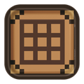 Brown square paper plate with pixel grid design for gaming birthday from Parte Haus party supply store in Bethesda MD