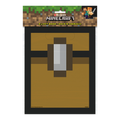 brown Minecraft loot bag with pixelated chest design for gamer birthday party from Parte Haus party supply store in Bethesda MD