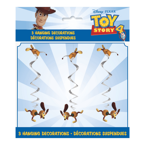 brown Toy Story Slinky Dog hanging decorations for kids birthday from Parte Haus party supply store in Bethesda MD