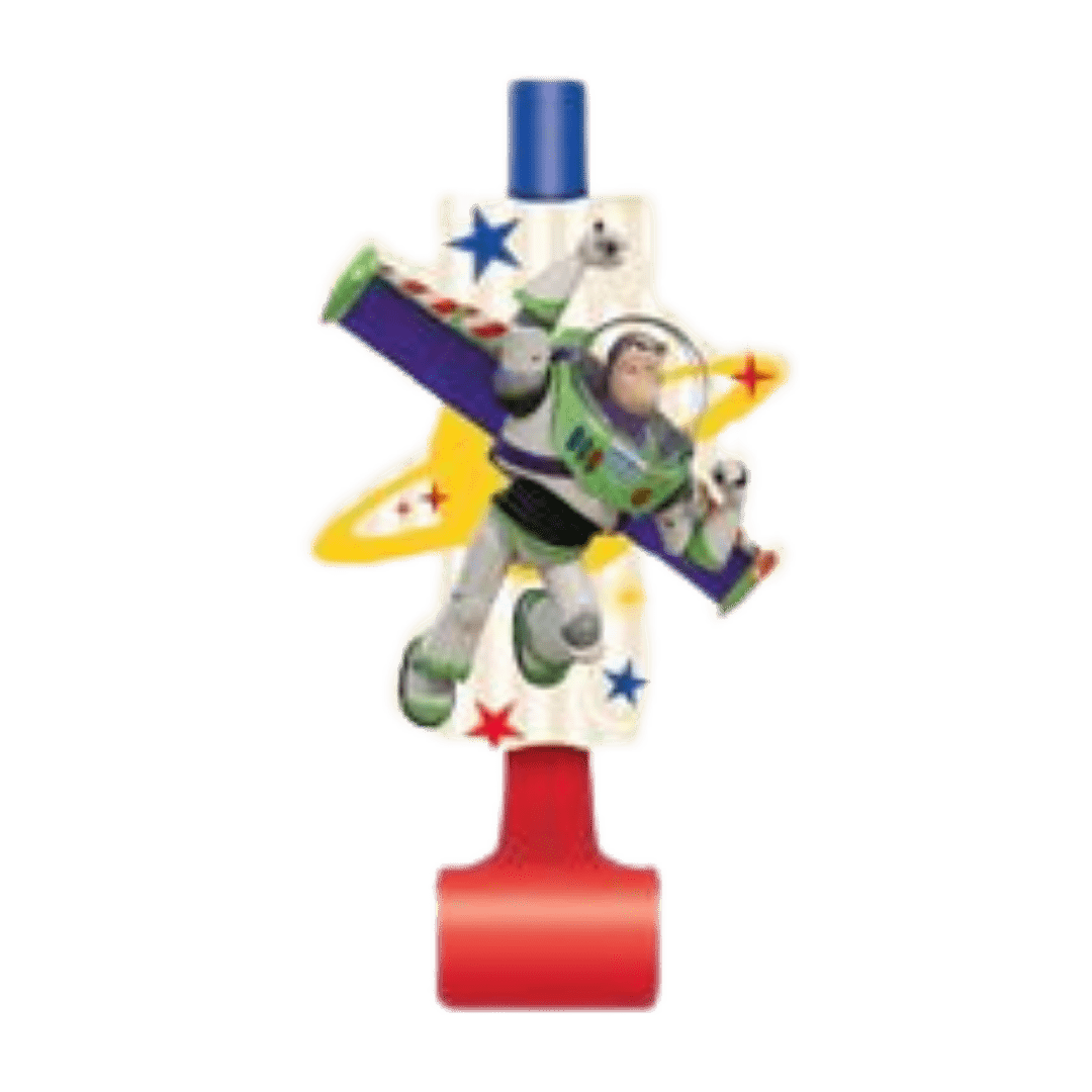 multicolor Buzz Lightyear blowout with stars Toy Story birthday from Parte Haus party supply store in Bethesda Maryland