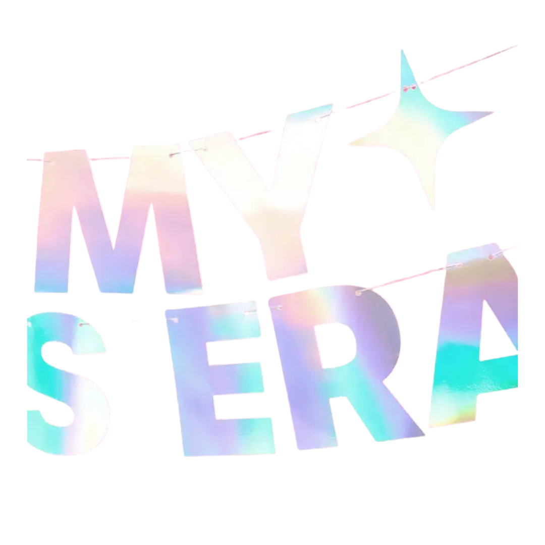 Iridescent "In My Thirties Era" Banner