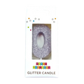 Silver number zero glitter candle for birthday celebration from Parte Haus party supply store in Bethesda MD
