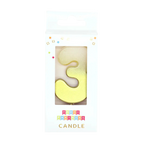 Gold number 3 candle in packaging for birthday celebration from Parte Haus party supply store in Bethesda Maryland