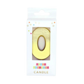 Gold number zero candle in box birthday decor from Parte Haus party supply store in Bethesda Maryland