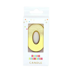 Gold number zero candle in box birthday decor from Parte Haus party supply store in Bethesda Maryland