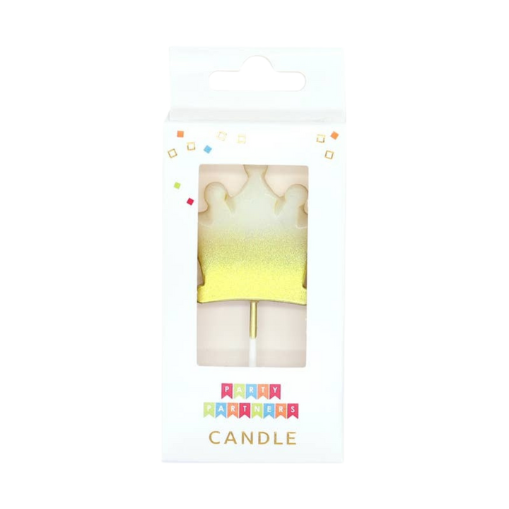 Gold Ombre 0-9 Number Metallic Candle
