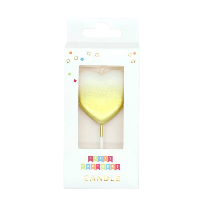 Gold Ombre 0-9 Number Metallic Candle
