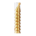 Gold glitter mini party hats in a clear tube for birthday celebration from Parte Haus party supply store in Bethesda MD