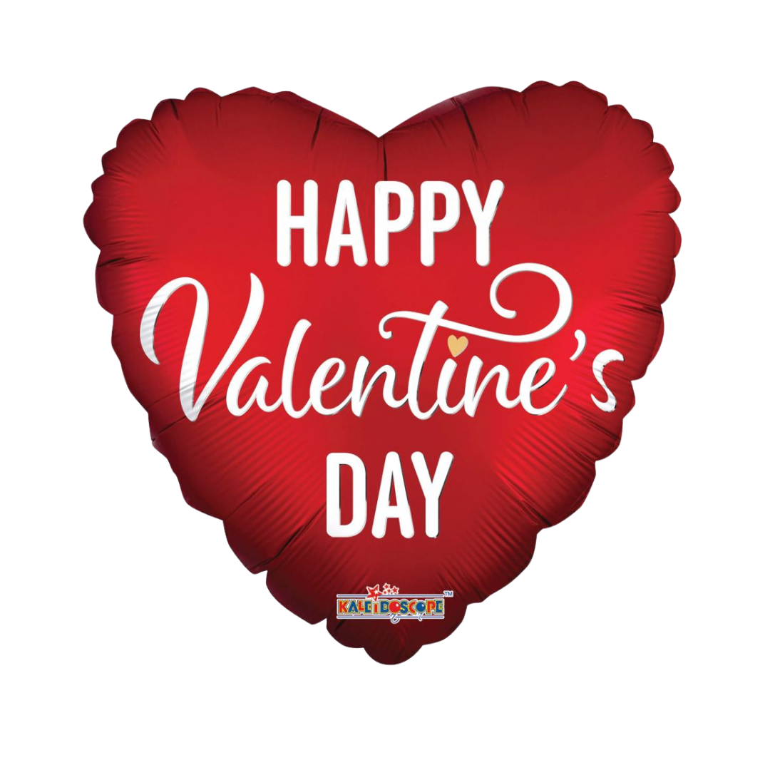 Red Matte Valentine Foil Balloon, 18in