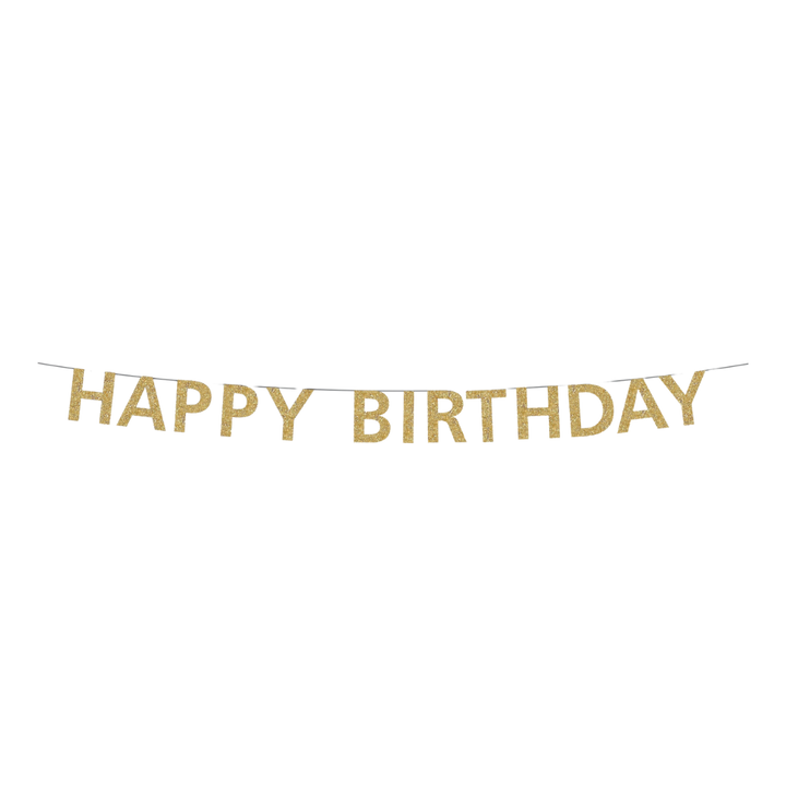 Gold "Happy Birthday" Banner