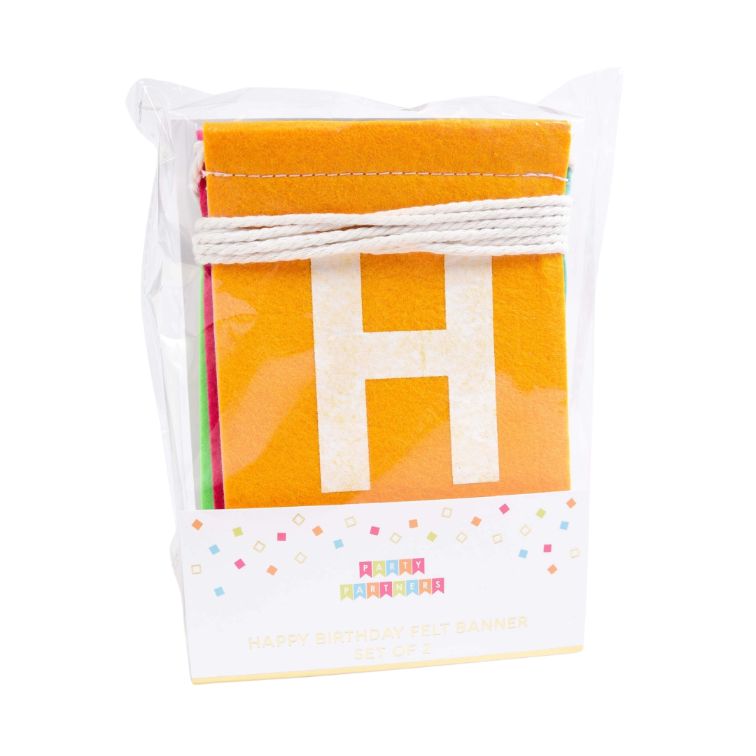 Colorful "Happy Birthday" Felt Banner