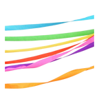Rainbow crepe streamers colorful thin decorations for birthday from Parte Haus party supply store in Bethesda Maryland