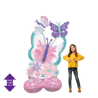 Pink and purple butterfly balloon centerpiece for birthday from Parte Haus party supply store in Bethesda MD