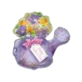 Purple watering can balloon with flowers floral theme from Parte Haus party supply store in Bethesda MD