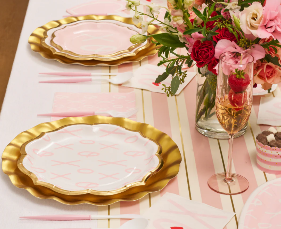 Fancy Blush Pink and White Cutlery - 24 pcs