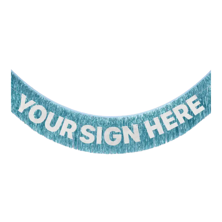 Blue Fringe Foil Banner