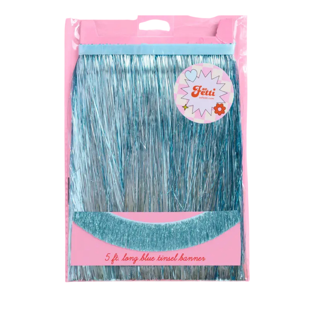 Blue Fringe Foil Banner