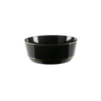 Black and gold plastic dessert bowl elegant round design celebration from Parte Haus party supply store in Bethesda Maryland