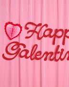 Red Hearts "Happy Galentine's Day" Banner Set